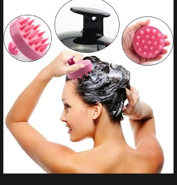 T   Hair Scalp Massager Shampoo Brush With Soft Silicone Bristles Scalp Hair Care Scrubber - Hair Scrubber, Hair Washing Brush,Scalp Exfoliator For Dandruff Removal And Control Hair Brush Comb
