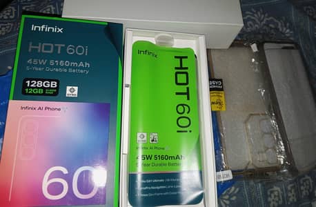 Infinix Hot 60i fresh silver condition
