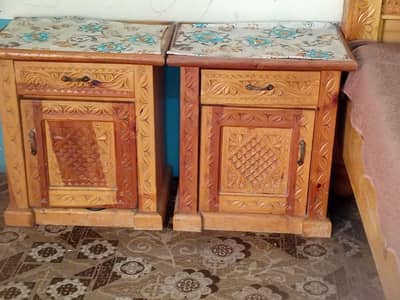 original sheesham wood 3 piece bedroom set-heavy-carving_swat shamozo