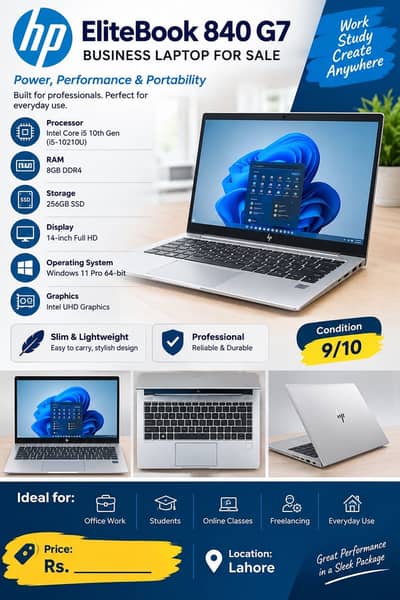 Hp Elitebook 840 G7 laptop for sale