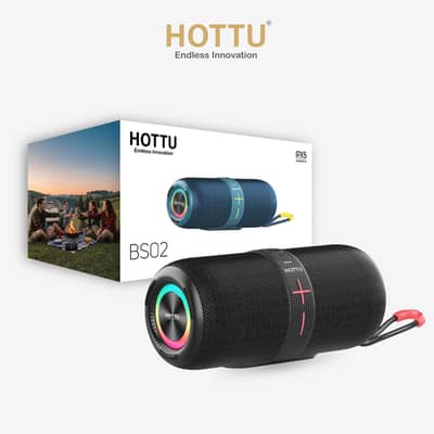 HOTTU BS02 Bluetooth Speaker – IPX5 Waterproof, RGB Light