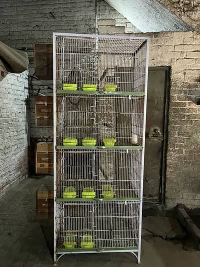 Parrots Cage for sale 4 portions cage parrots with all accessories