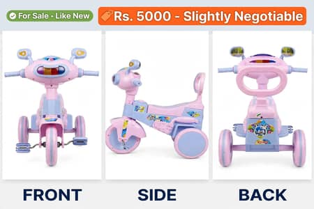 Sprinter Pink Baby Tricycle Like New - Lights & Music