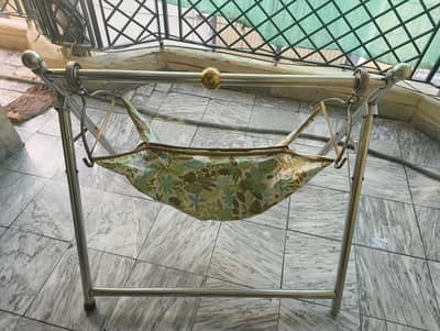 Stainless Steel Folding Baby Jhula / Swing (Ghodiyal / Cradle)
