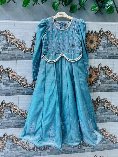 blue princess fairytale frock for 6 year old