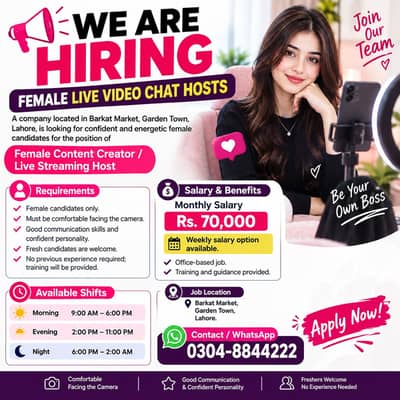 Female Staff Required in Lahore | Female Jobs | Urgent Hiring