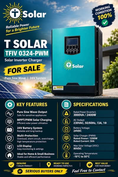 solar system 5 panels ×330W and inverter