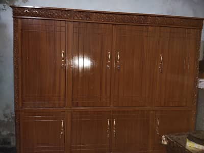 4 Door Wardrobe Wooden Almari 8 feet Length