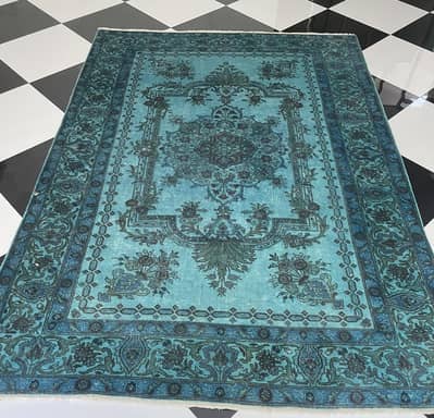 Turquoise Vintage Over dyed Rug