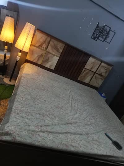 full size bed with full size almari 3 pcs