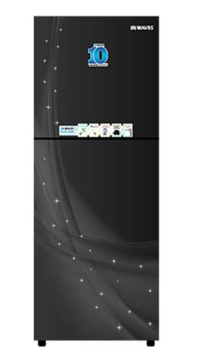 Waves glass door