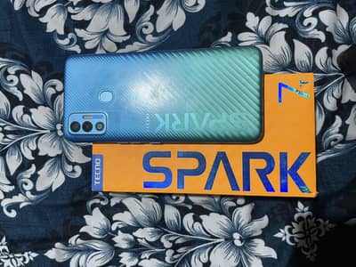 Tecno Spark 7T ((4/64 )) just glass break with box””03254407827 whatsp