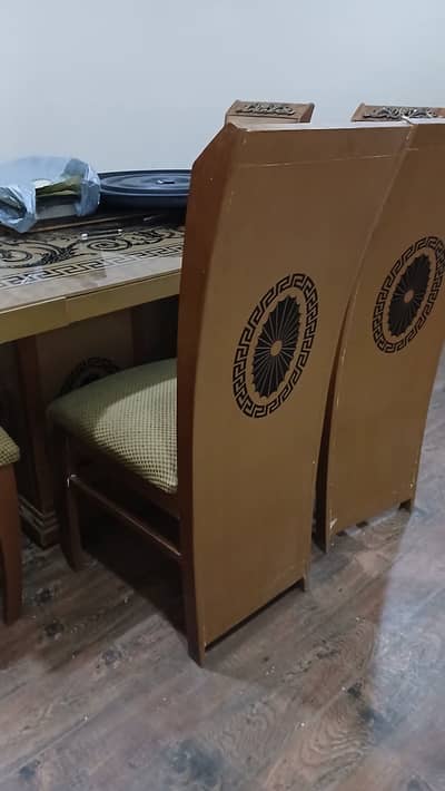 Wooden dining table