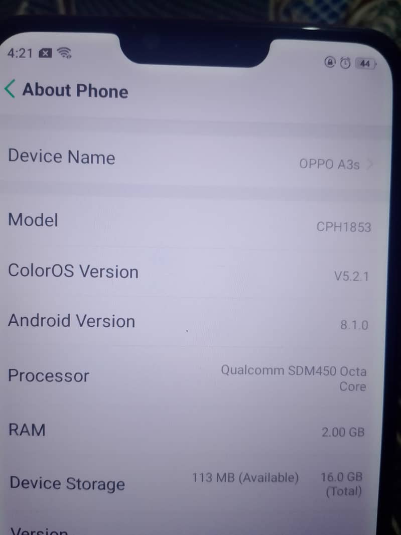 OPPO A3s 5