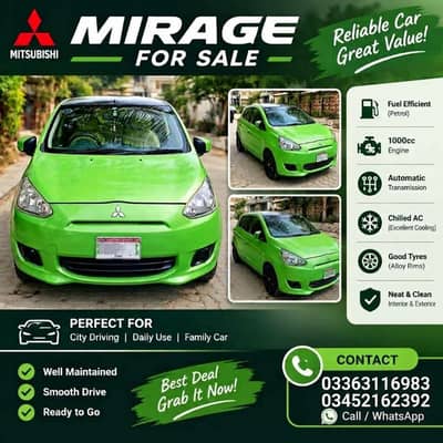 Mitsubishi Mirage 2015 Push Start B2B original Full Grand Option