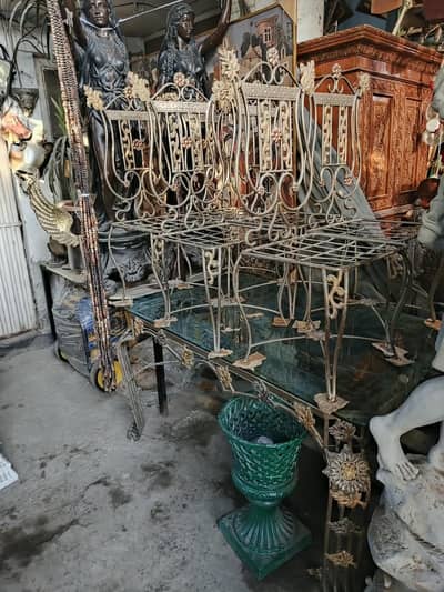 metal garden dining table lawn patio outdoor chairs impoted funiture