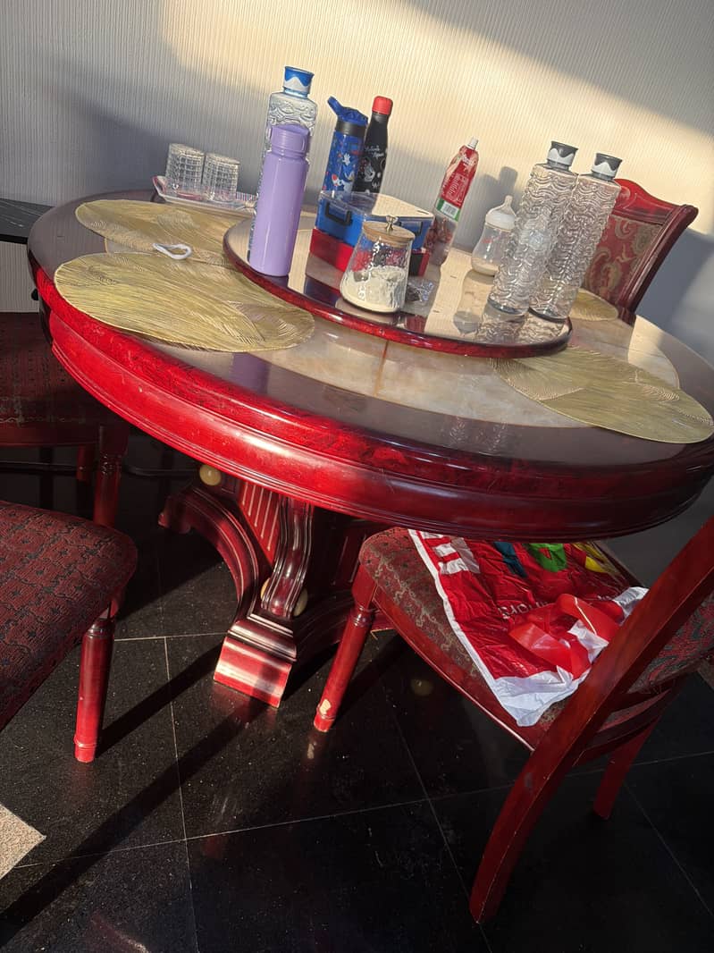Red dinning table 2