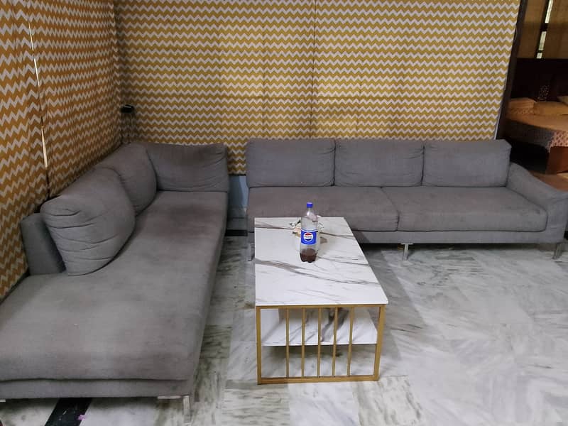 Sofa with side table 0