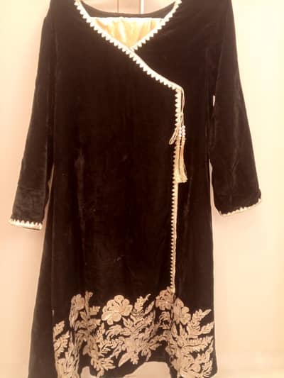 Black velvet dress