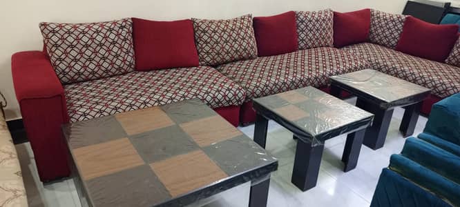 sofa, sofa sett, L shape sofa ,, table set