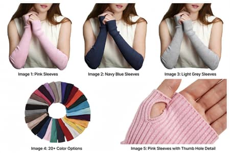 Long Hand Sleeves Hijab Arm Socks 20 Colors