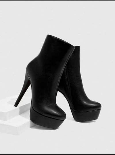 Black Platform Stiletto Ankle Boots