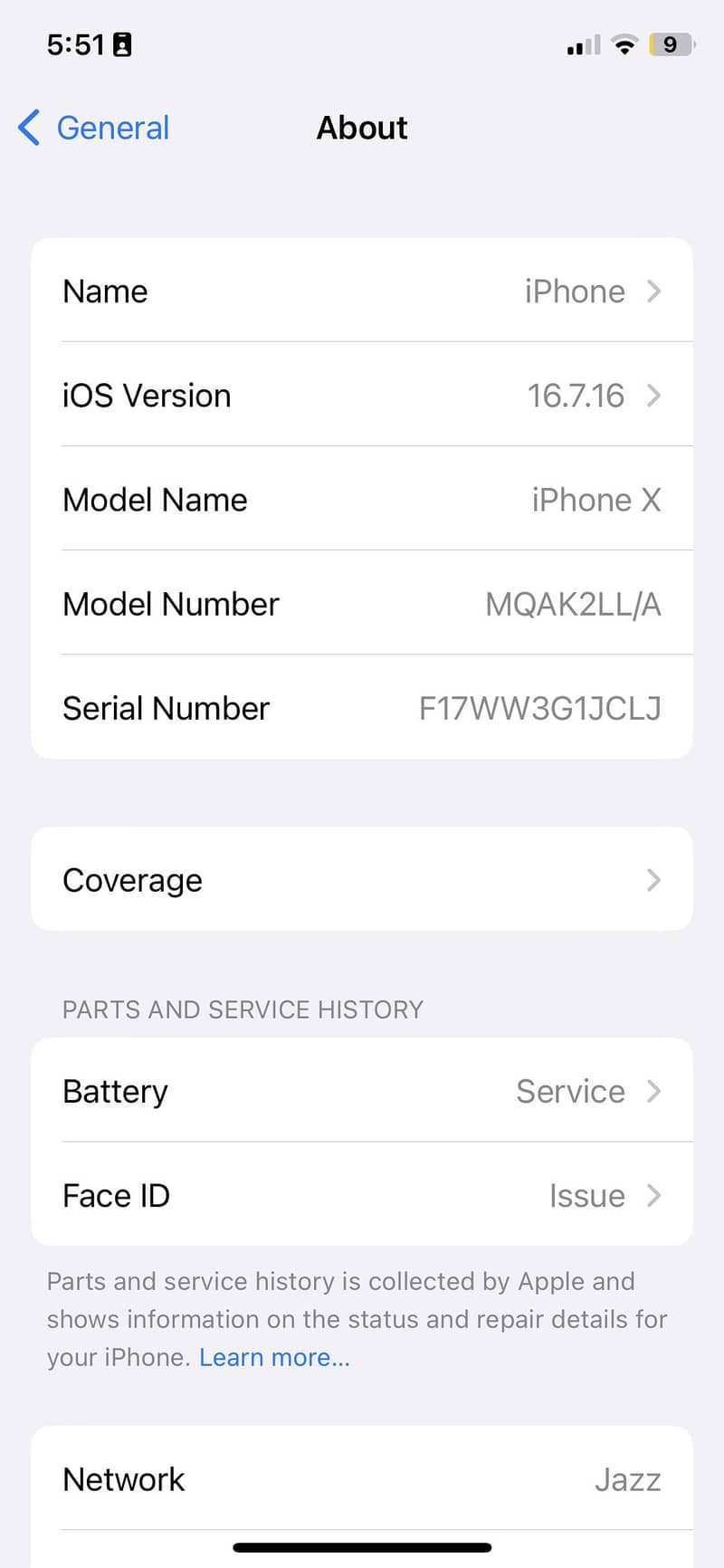 Apple iPhone X 9