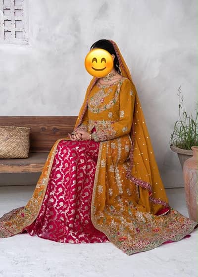 Haseen's Mehendi Dress , Mayoo Dress, Brides Wear