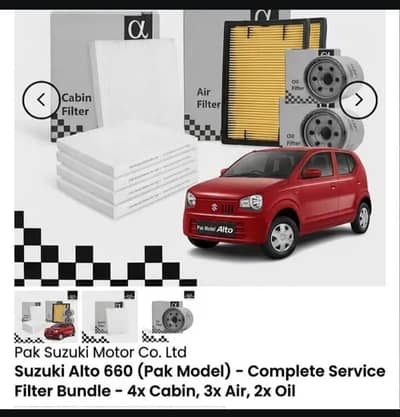 Complete 9-Pcs Maintenance Filter Set (Alfa Pak) for Suzuki Alto 660cc