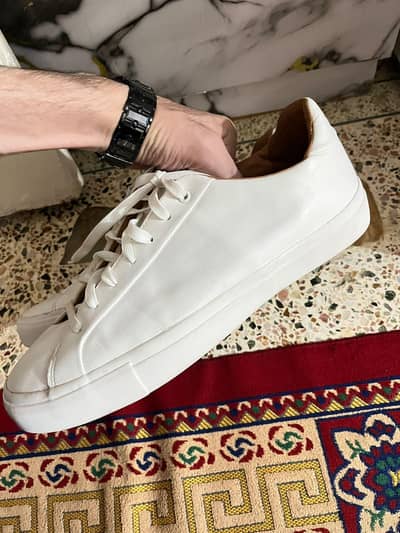 zara original white sneakers 44 size