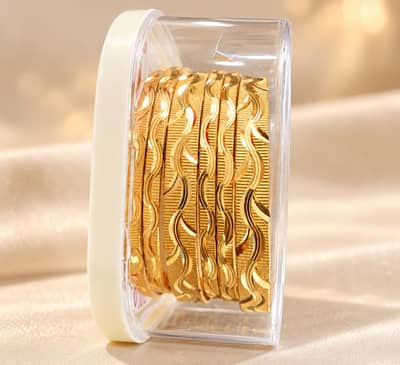 Elegant Golden Artificial Bangles for Women – Stylish Design