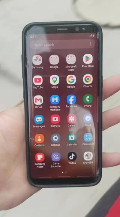 Samsung Mobile S8 4/64 PTA approved Only Glass break Working 110%