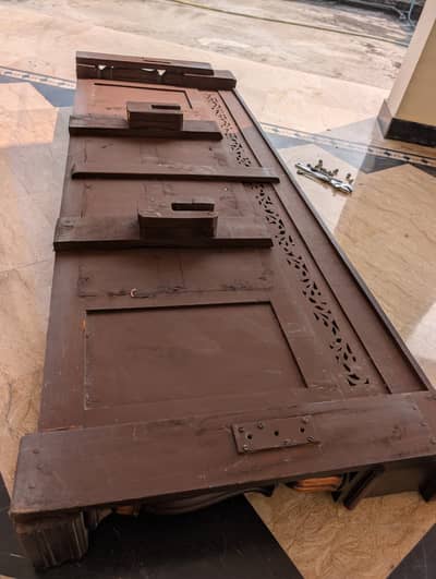 Wooden bed king size bed