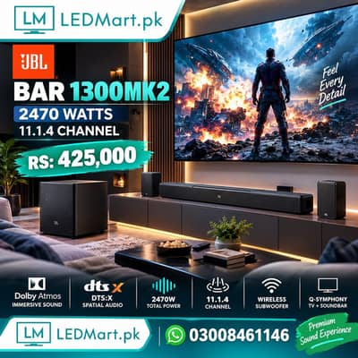 JBL SOUND BAR LATEST  2470watts 1300MK2 FLAGSHIP HI END MODEL