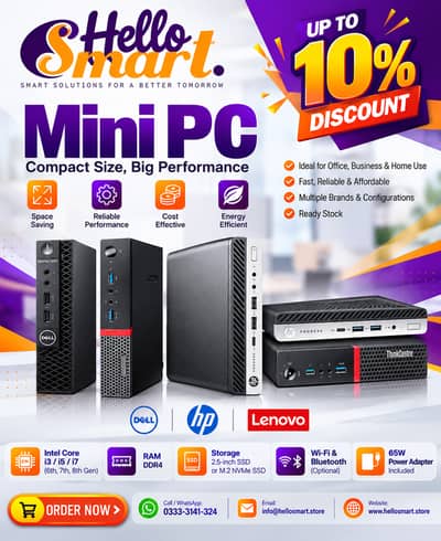 Lenovo Dell Mini PC I3/I5 4 to 9 Gen, I3 9G I5 4Gen Micro | Desktop