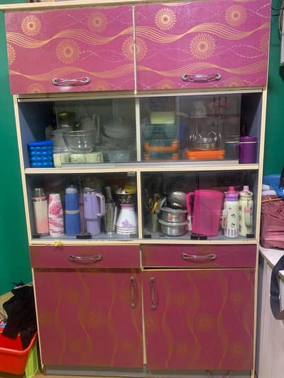Lasani Wood Kitchen Cabinet / Crockery Cabinet for Sale