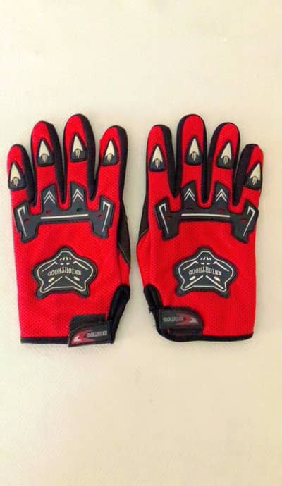 Sports bike gloves red , blue , black made knighthood
