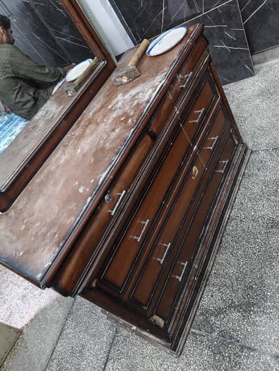 Wooden Dressing Table with Mirror