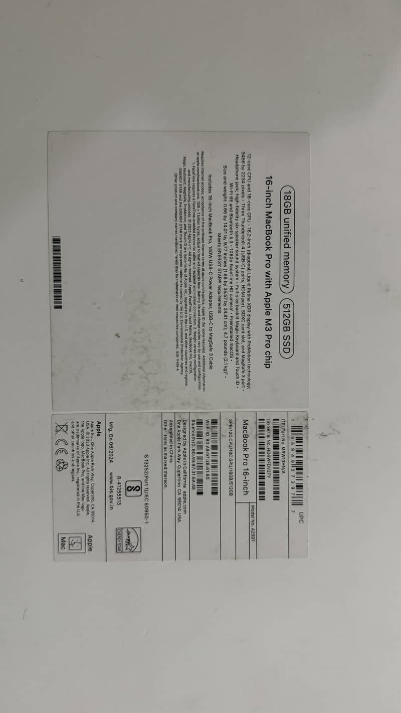 Macbook M3 Pro 4