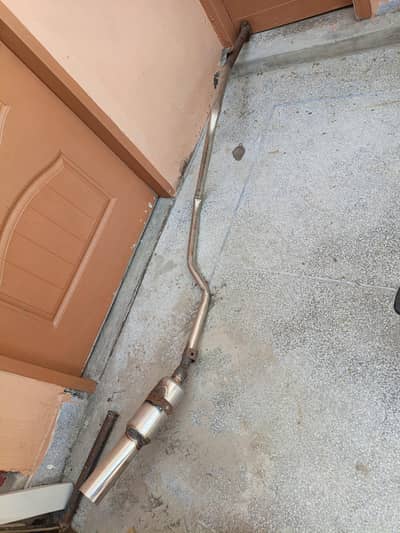 Hks exhaust with stainless steel straight pipe 2 inch piping