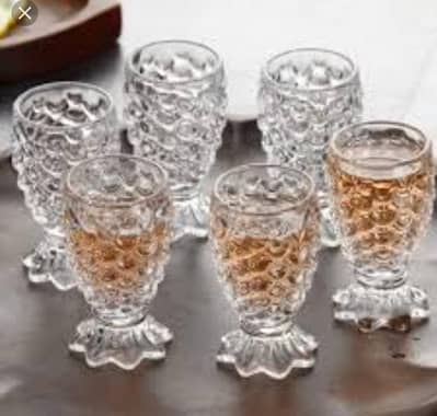 4 heavy plate 5 bowls . fish styl new 6 glass set. all these only 2500.