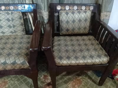 Pure Sheesham Wood 5-Seater Sofa Set for Sale (Good condition)