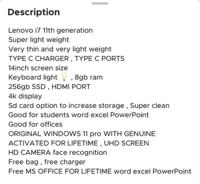Lenovo laptop for sale just like brand new