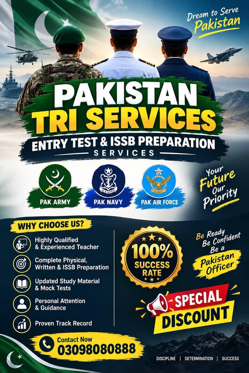 Tri Services Entry  Test preparation Services 0