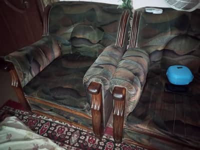 wood sofa set
