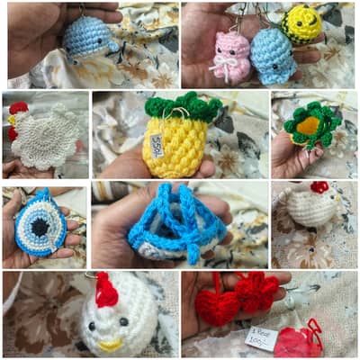crochet, key chains, air pods cover