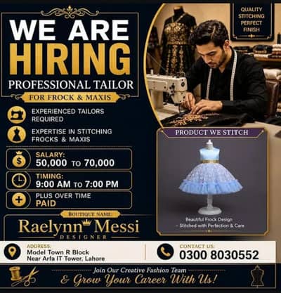 Need Tailor 03008030552