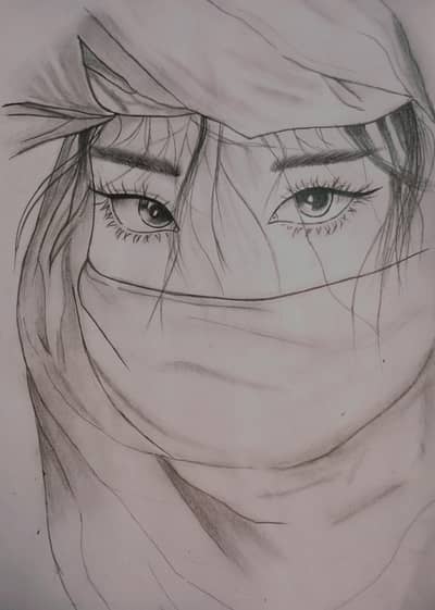 Beautiful Anime Girl Pencil Sketch | Handmade Drawing Art