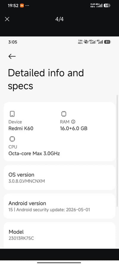 Xiaomi Redmi K60 16/256