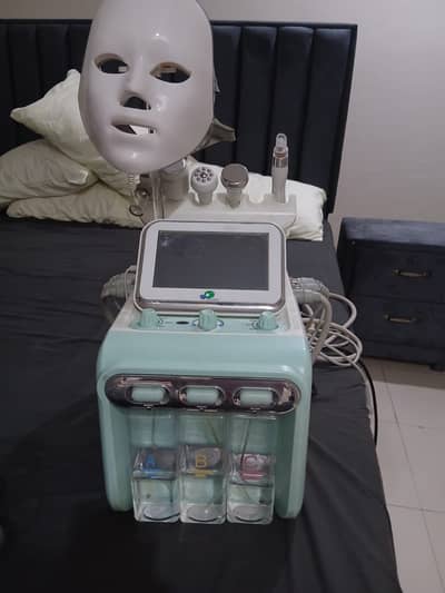 7 in 1 Hydra Facial Machine with LED Mask (H2O2 Smart Bubble)